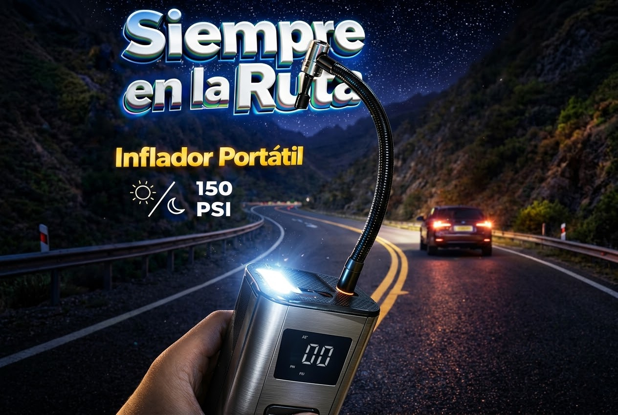 Inflador de Neumáticos Portátil Digital